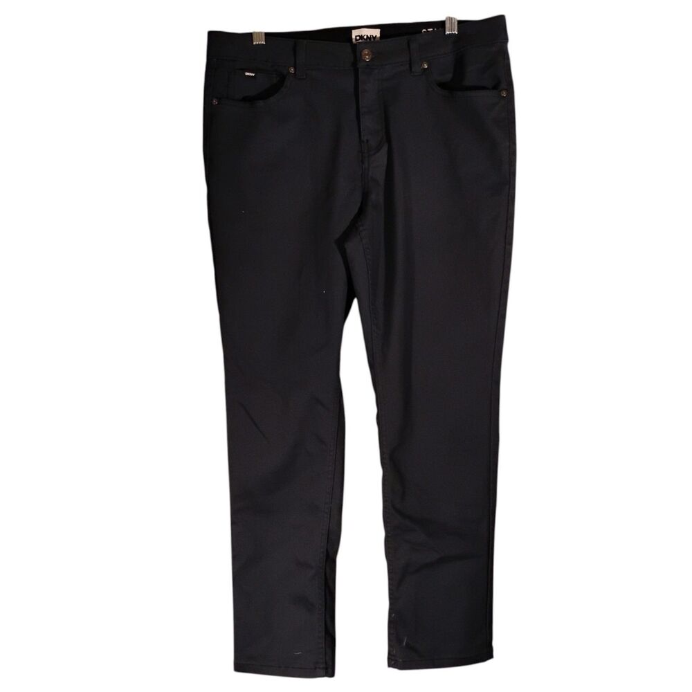 DKNY stanton pants mens 33x30 blue slim fit dress flat front chino straight